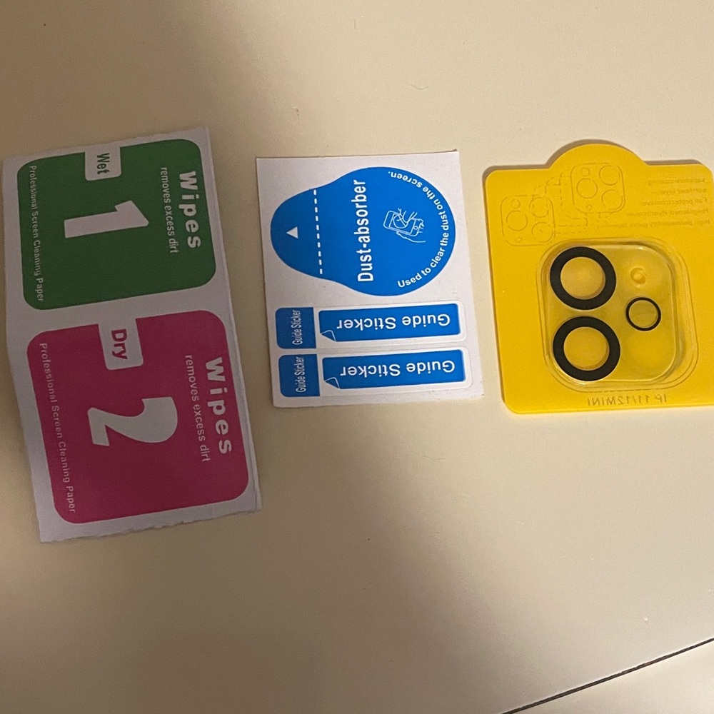 iPhone 12 mini Two Camera Lens Protectors Kit with Wipes and Guide Stickers